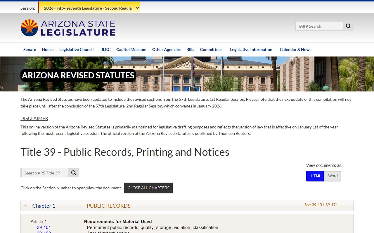 Arizona Administrative Office of the Courts homepage showing eFiling resources